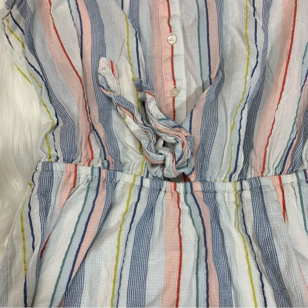 J Crew rainbow seersucker collared dress - Picture 3 of 5
